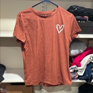 SHEIN Copper Top with White Accents